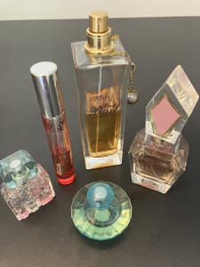 5 Purfume bottles - Tabu, Chi Chi, One Direction, Britney Spears
