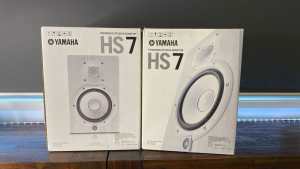 Yamaha HS7 Studio Monitors (White)