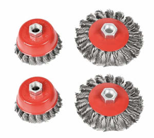 4x Twist Knot Wire Wheel disc &Cup Brush Set Angle Grinder M14