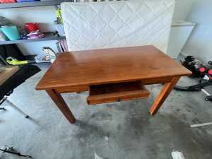 Timber desk with drawer
