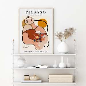 60cmx90cm Le Reve by Pablo Picasso Wood Frame Canvas Wall Art...