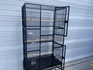 Brand NEW Tall 2 door bird cage n trolley80x50x175cm flpkd $390ea