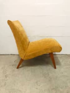 1950s Art Deco Douglas Snelling Upholstered Contour Armchair