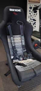 Bride Low Max, Crank Motorsport mount, Sparco seatbelt