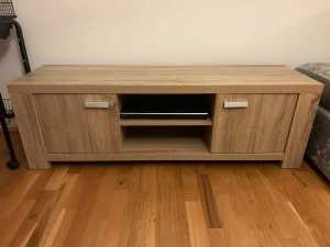 Oak Finish TV Stand/Cabinet