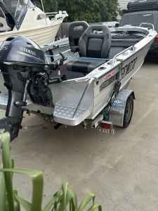 SEA JAY 3.98 m tinny with 25hp Yamaha outboard and trailer
