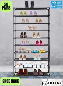 10 Tier Shelves Shoes Cabinet 50 Pairs - Pickup / Delivery Available