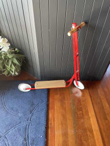 Antique red scooter refurbished