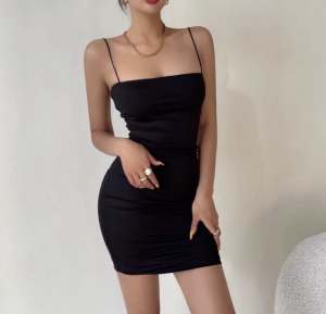 Simple Black Mini Dress Size XS/S