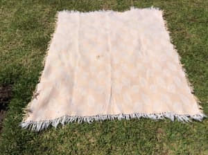 Pale Orange Cotton Couch Throw or Picnic Blanket Indoor Outdoor Soft