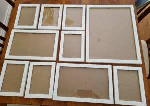 10 photo frames - various sizes