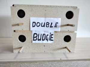 Double budgie nesting boxes. 