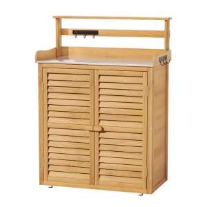 Gardeon Outdoor Storage Cabinet Box Potting Bench Table Shelf Chest G