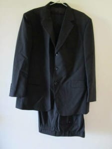 Van Dieman - Men's Two Piece Black Suit - size 108S