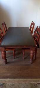 Heavy table with four chairs used, for free