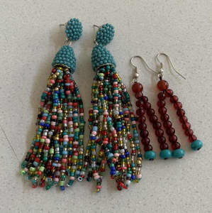 2 Pairs of Gorgeous Bead Earrings NEW!