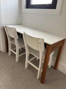 Vintage child’s desk and chairs. 