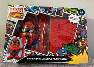 ***NEW*** Marvel Comics Spider-Man Egg Cup & Toaster Cutter