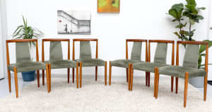 FREE DELIVERY-RETRO VINTAGE MID CENTURY PARKER TBACK DINING CHAIRSX6