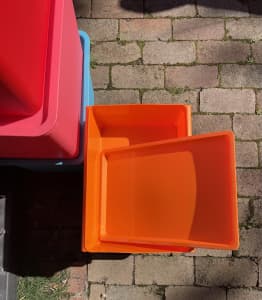 Colourful storage boxes