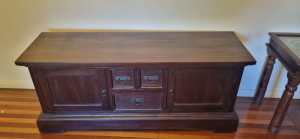 Solid wood balinese tv unit