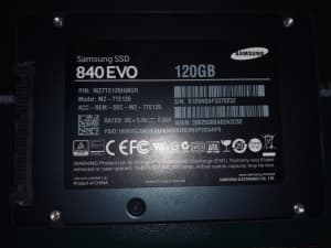 120GB SSD Samsung 840 EVO MZ-7TE120 Solid State Drive 2.5 SATA III 