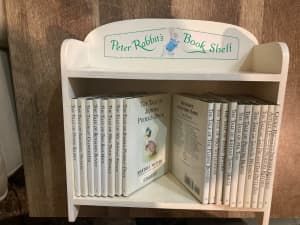 Beatrix Potter Books in bookcase