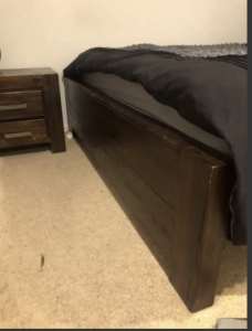 Super king Bed And matching drawers x 2