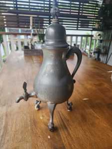 RARE Antique Dutch pewter coffee pot. See below. Ferny Hills 