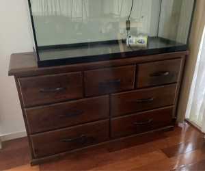 TIMBER BUFFET/DRESSING TABLE WITH MIRROR MUST GO ASAP