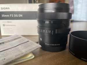 Sigma 35mm F2 DG DN Contemporary Lens for Sony Mirrorless Full Frame