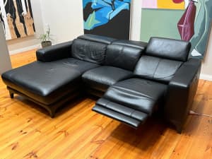 Leather Sofa 3 Seater Modular Electric Recliner 1.25 Seater Chaise