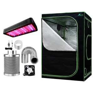 Greenfingers Grow Tent Light Kit 150x150x200CM 1200W LED 6 Vent Fan,