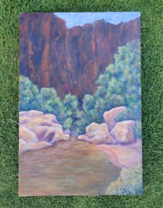 Margaret Thwaites through windjana gorge painting 
