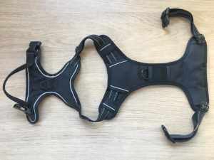 XL Black Reflective Adjustable Dog Harness