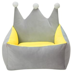 Floofi Pet Bed Crown Shape (L Grey Yellow) - PT-PB-211-RN...