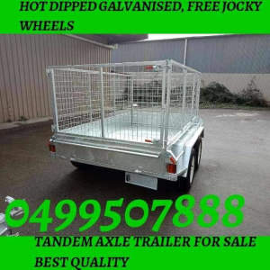 8×5 top galavinsed tandem axle trailer for sale best quality 