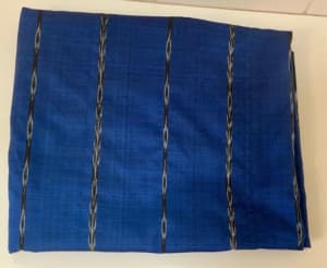 Rich Blue Soft falling Cotton Blend Voile in Ethnic Style-2.5 m x 125