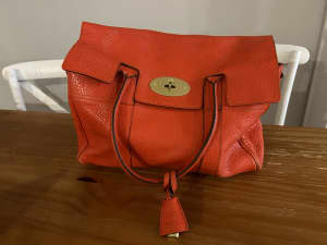 Mulberry Bayswater Tote Bag in orange - designer handbag