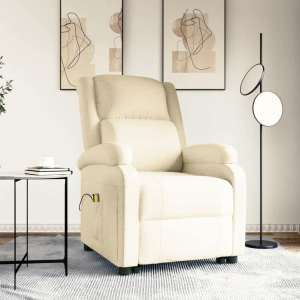 Stand up Massage Recliner Chair Cream Fabric...
