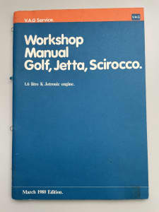 VAG MK1 Golf Scirocco Jetta service manuals