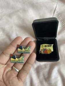 Collectible olympic pins and coins
