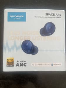 New in Box AnkerSoundcore A40 Adaptive Noise Cancelling earbuds