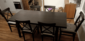BARGAIN dining set (4 chairs dining table) - PU Brookvale