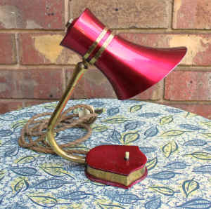 Vintage Mid Century Daydream Red Anodised Table Lamp