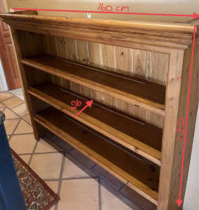 Bookcase/shelf / kitchen dresser Baltic pine