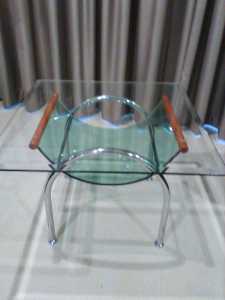 Elegant glass side table