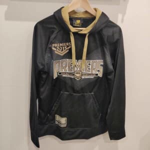 NRL Premiers 2015 Black & Gold Hoodie Jumper S Rugby League Official