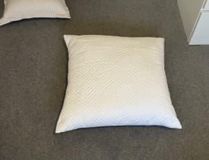 White European Large Square Cushion