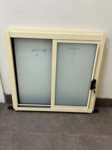 600Hx610W aluminium sliding window frosted:located in wetherill park